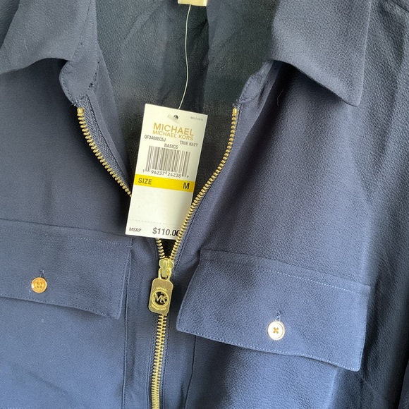 NWT | NAVY BLOUSE BY MICHAEL KORS | SIZE M - Picture 11 of 11